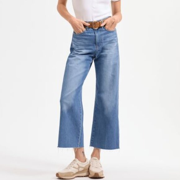 Veronica Beard Denim - Veronica Beard Taylor Cropped Wide-Leg Jean Sz 29